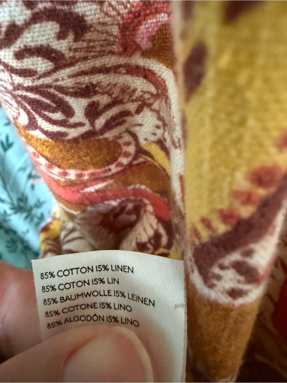 Anthropologie Floral Tiered V-Neck Mini Dress in Rust and Yellow - Picture 9 of 9